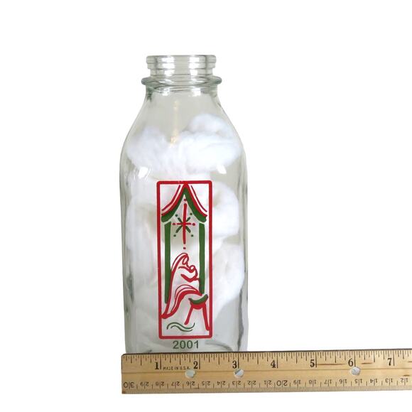Eggnog Milk Bottle 2001 Christmas Collectible Colorado Nativity Farmhouse Décor - Picture 8 of 8
